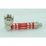 Metal pipe Red with Lid New