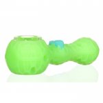 Stratus - 4" Silicone Glow in The Dark Hand Pipe With Honey Comb Design New