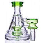 Ash Catcher - Mini Bubbler Showerhead Ash Catcher - 14M/14F - Clear Green New