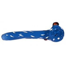 5" Spotted Sherlock Glass Pipe - Blue New