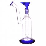 7" Bubbler With Removable Matching Dry Herb Bowl - Blue New