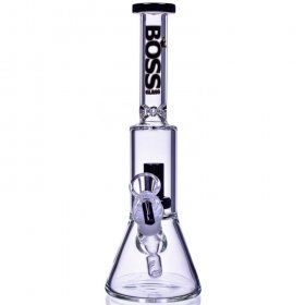 Boss Glass - 10" Inline Showerhead Percolator Bong - Black New