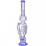 The Imperial - Lookah? - 23" Sprinkler Perc to Triple Honeycomb Chamber Bong - Milky Blue New