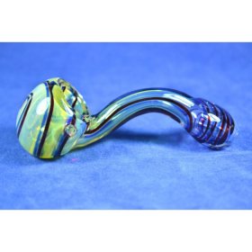6" Fumed Sherlock Glass Pipe - Striped New