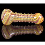 3" Swirled Design Glass Hand Pipe New