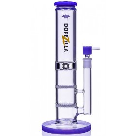 12" Extra Heavy Dual Honeycomb Bong Water Pipe - Purple New