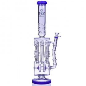 6 Speed - SMOQ Glass - 19" 6-Arm Coil Recycler Bong - Purple New