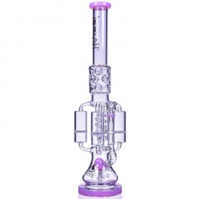 Strange Smoke - Lookah? - 20" Sprinkler Perc And Quad Honeycomb Bong - Pink New