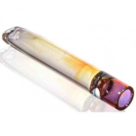 3\" Fumed Glass Chillum - Golden Fumed New