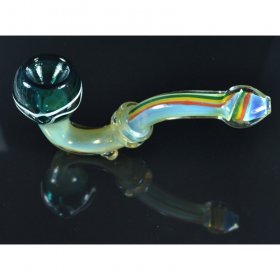 6" Rasta Fumed Glass Sherlock Pipe New