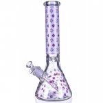 LUXURY Louis FASHION BONG - 14" 7MM THICK BEAKER BONG - Purple New