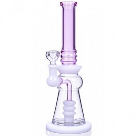 Crafty Smoke - 12" Triple Matrix Perc Bong - Pink New