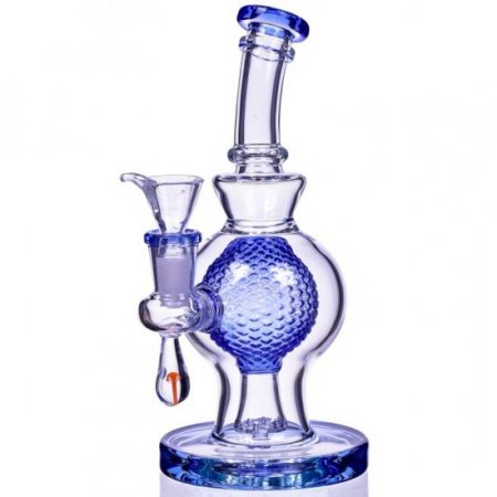 SpikeyBall Smoke - 8" Tilted Globe Design Matrix Perc Bong New