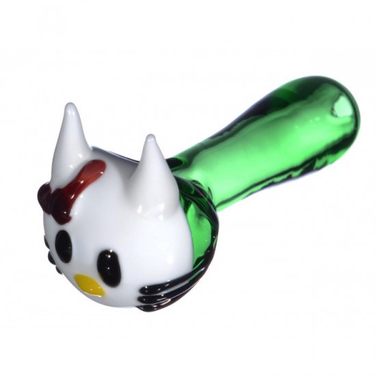 3\" Happy Kitty - Clear Green tail New