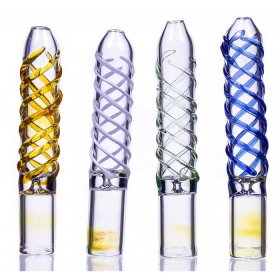 The Twist - Swirled Glass Chillum - Pack of 4 New