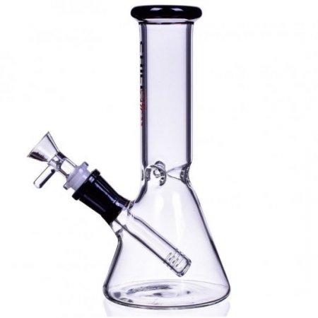 8" ChillGlass Clear Beaker Base Bong Water Pipe - Black New