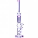 16" Inch Large Sprinkler to Tree Perc Bong Glass Water Pipe - 14mm Male Dry Herb Bowl - Pink New