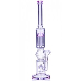 16" Inch Large Sprinkler to Tree Perc Bong Glass Water Pipe - 14mm Male Dry Herb Bowl - Pink New