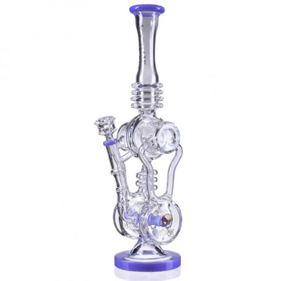 The Hosnian Relic -16\" Lookah Bong with inline Perc Recycler - Purple New