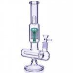 Cross Fire - 11" Showerhead to Inline Perc Bong New