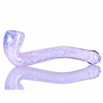 7" Fritted Sherlock Glass Pipe - Pink Slyme New