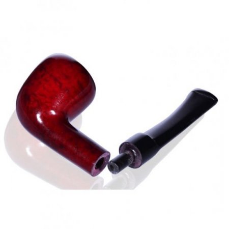 5" Smooth Briarwood German Wooden Pipe - Cherry Finish New