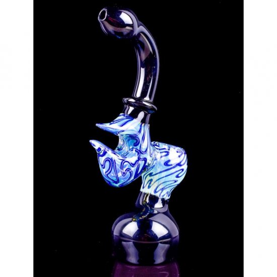 Area 51 - 7\" Fumed Alien Bubbler - Black New