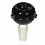 14mm Dry Male Bowl With Accent - Dry Herb-Black New