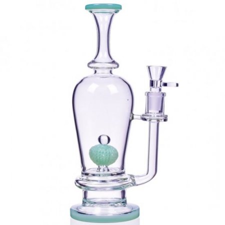 The Royal Vase - 11" Specialty Percolator Cylinder Base Bong - Slyme Green New