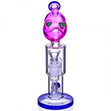 Neytiri Da Alien - 10" Double Tree Perc Cylinder Bong New