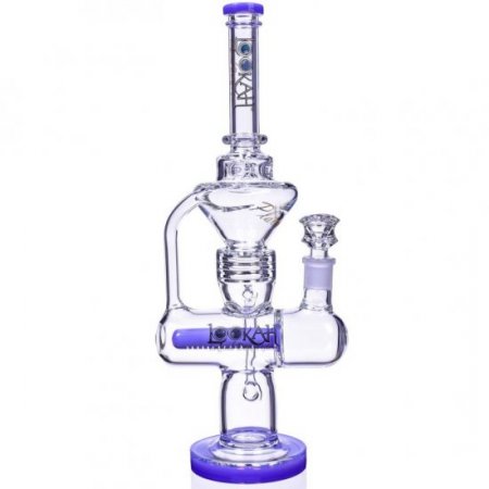 Smoking Princess - Lookah? - 17" Inline Recycler Perc Bong - Pristine Iris New