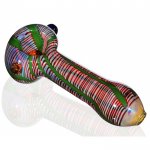 4" Classical Wrapped and Raked Hand Pipe - Fumed New