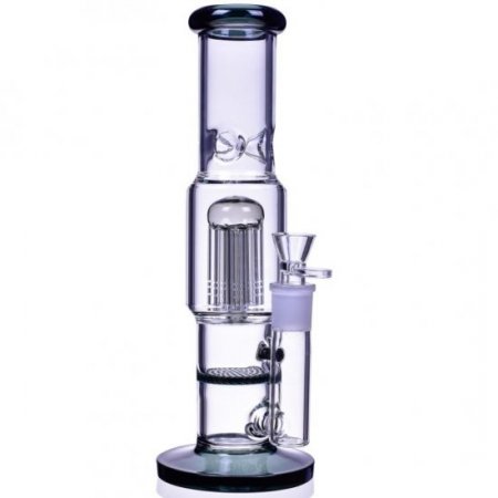 Rocket Pod - 12" Straight Tree to Honeycomb Perc Bong New