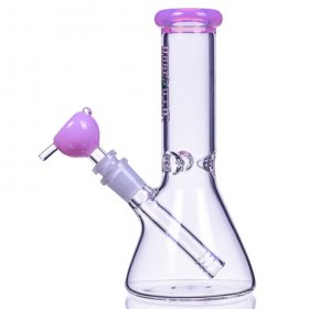 Lil Zilla - 7" Thick Beaker Base Bong - Milky Purple New