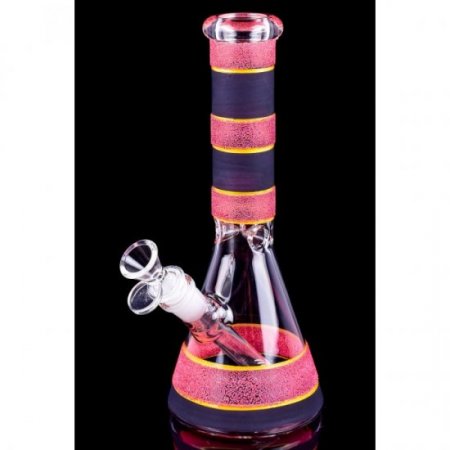 Cotton Candy - 10" Dual Frosted Color Beaker Bong - Red New