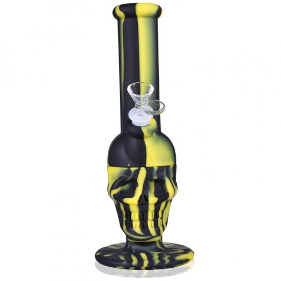 The Dark Knight Skull Face - 12\" Silicone Bong New