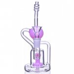 Exoskeletal Smoke - 8" Dual Arm Showerhead Perc Recycler - Purple New