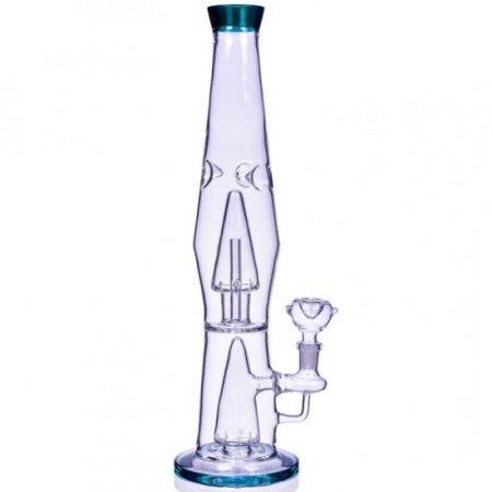 Magic Lamp - 14" Showerhead Perc Bong - Winter Green New