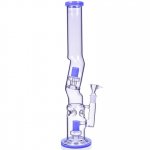 The Splasher - 18" Double Matrix Perc Zong Bong - Sky Blue New