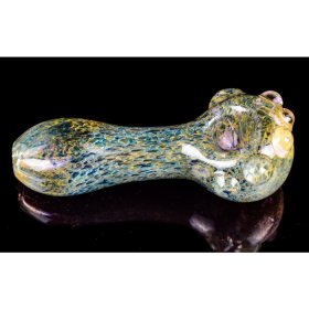 The Galaxy Saga - 4.5" Heavily Golden Fumed Fritted Pipe New