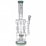 The Missing Alderaan Relic - Lookah Platinum Series Bong - 18" Barrel Spiral Blast Recycle Ice Glass Bong - Lake Green New