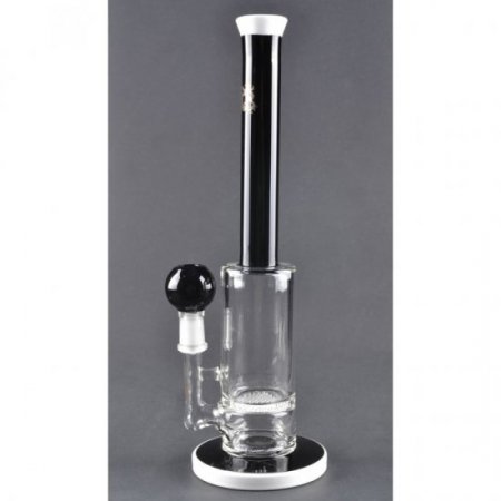 12" Honeycomb Oil Rig - Black Tube and White Accents New