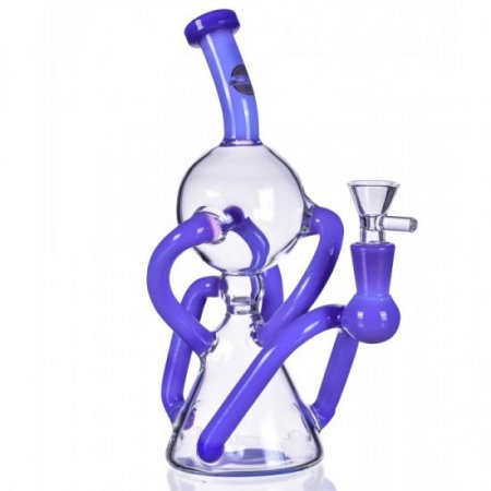 5-ARM RECYCLER SMOKING BONG - Purple New