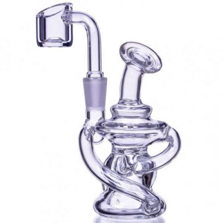 Glass Dragon - 3 Arm Hour Glass Recycler Bong Dab Rig New