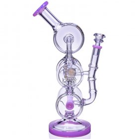 The Maze - Lookah? - 13" Spiral Coil Perc Recycler Bong - Pink New