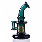 On Point Glass Mini Rig Carb Cap - Teal New