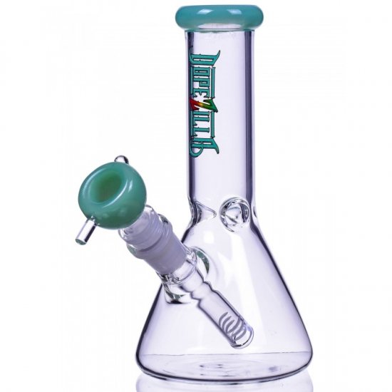 Lil Zilla - 7\" Thick Beaker Base Bong - Milky Green New