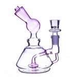 6" Circular Perc Designed Bong with Matching Bowl - Pink New