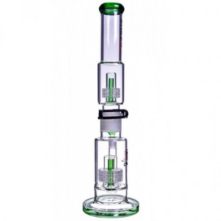 Chill Glass 19" Bong with Double Inline Matrix Perc - Green New