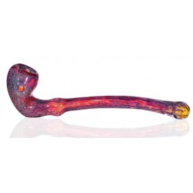 8" Fritted Striped Sherlock - Fumed - Rusted Purple New